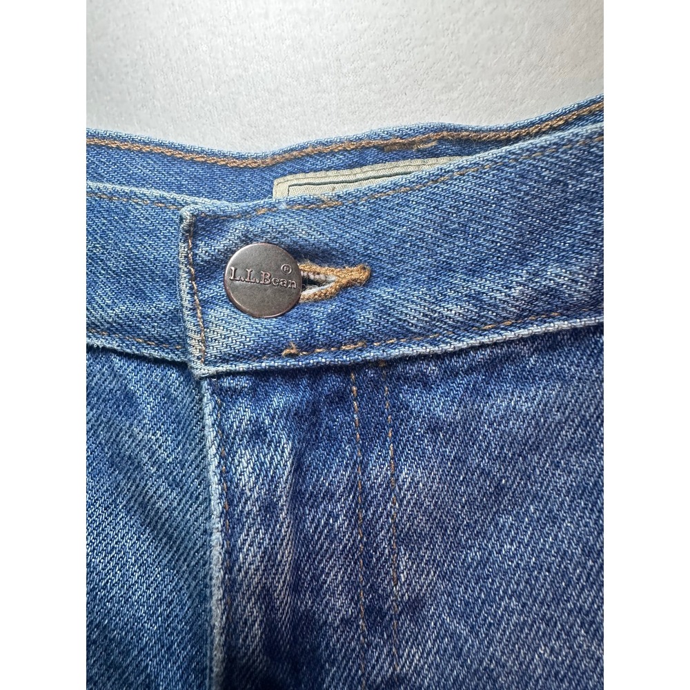 LL Bean Mens Relaxed Fit Jeans Blue Denim 42x28 Straight Leg Casual Jeans - Picture 5 of 12